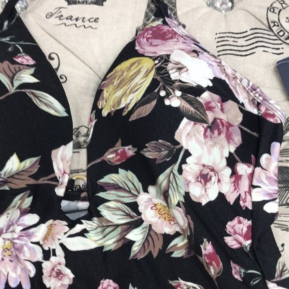 Rachel Rachel Roy Cherry Blossom Floral Swim Top - Picture 6 of 9